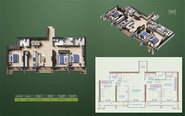 Avatara The Forest Kingdom Thane 2BHK Floor Plan