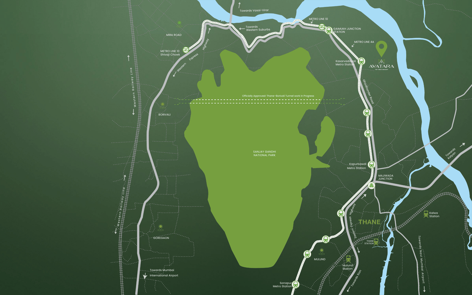 The Forest Kingdom Thane Location Connectivity